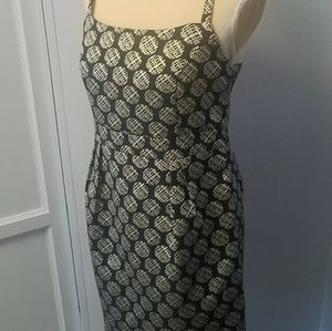 Target Limited Edition Dress Black And Gold Metallic Brocade Wedding Guest Sz 6